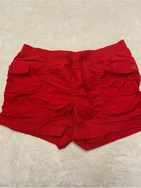 No Boundaries Red Drawstring Cargo-Style Athletic Shorts Size 15